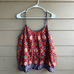 Denim & Supply Ralph Lauren Aztec Print Cami Cotton Layered Boho SZ L